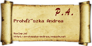 Prohászka Andrea névjegykártya